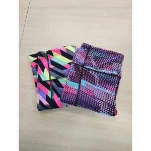 Victoria's Secret VSX Sport Knockout Leggings Size M Colorful Pattern Design‎